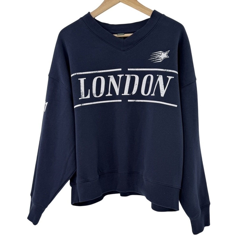 Wild Fable Oversized Pullover London 1991 Sweatshirt Y2K‎ Vibe Streetwear Sz XL